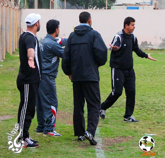 صور وفيديو غضب الجهاز الفني وانسحاب خدمات جباليا
