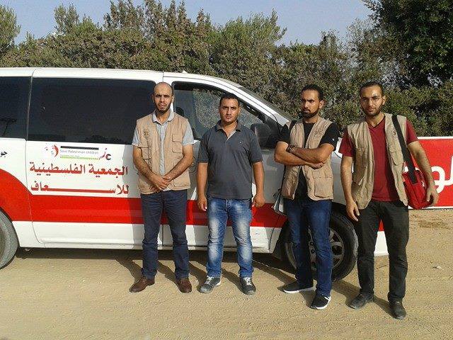 سيارة إسعاف في ملعب اليرموك
