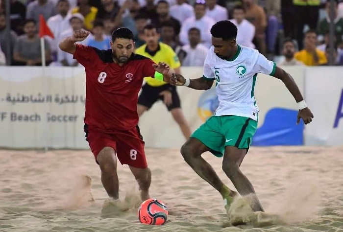 فيديو فدائي الشواطئ يهزم المنتخب السعودي في بطولة غرب سيا