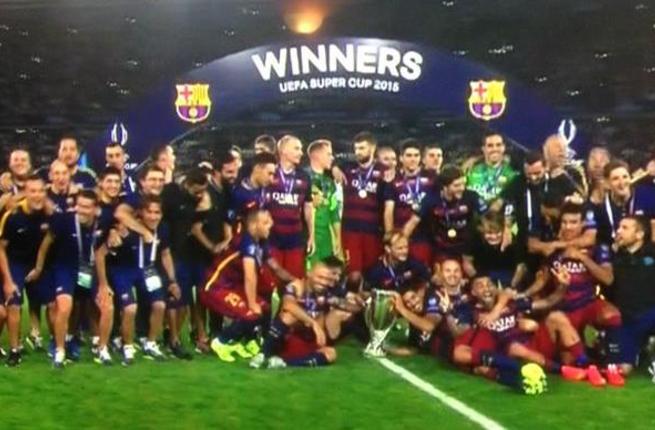 فيديو   برشلونة  بطلا لكأس السوبر الاوروبي